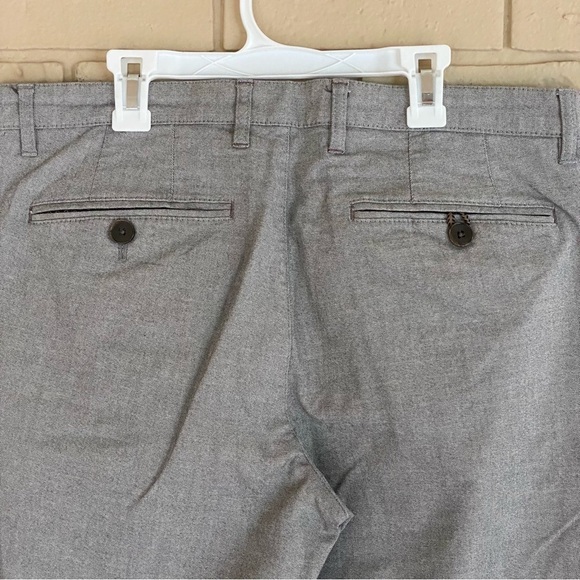 Ted Baker London Mens 34R Gray Khaki Cotton Blend Modern Pants - Picture 4 of 7